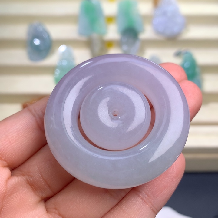 定制翡翠未镶嵌母子扣