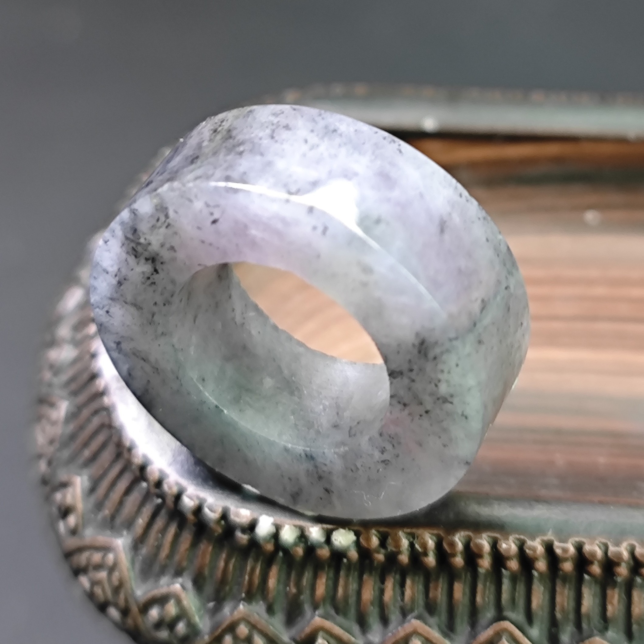 【杨玉环】天然A货翡翠戒指紫乌鸡，毛货3-6圈口以上