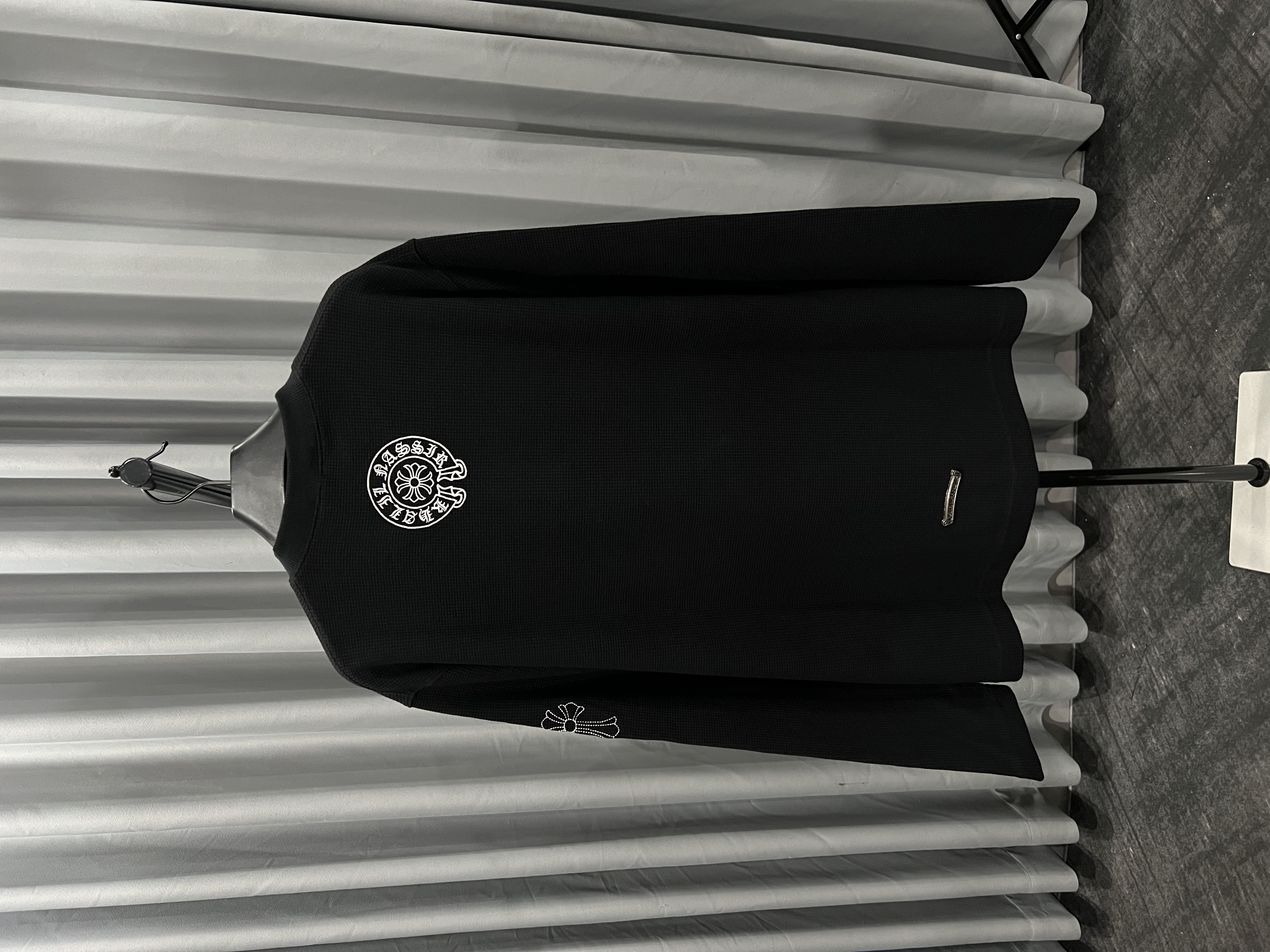 【大美夕】美式高街贴皮刺绣开胸卫衣男女同款EP6015