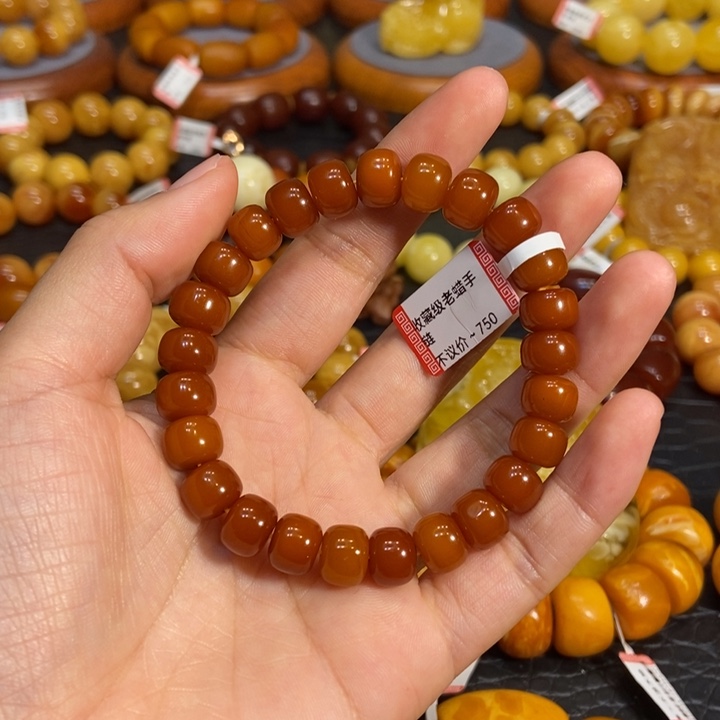 琥珀手链未镶嵌蜜蜡