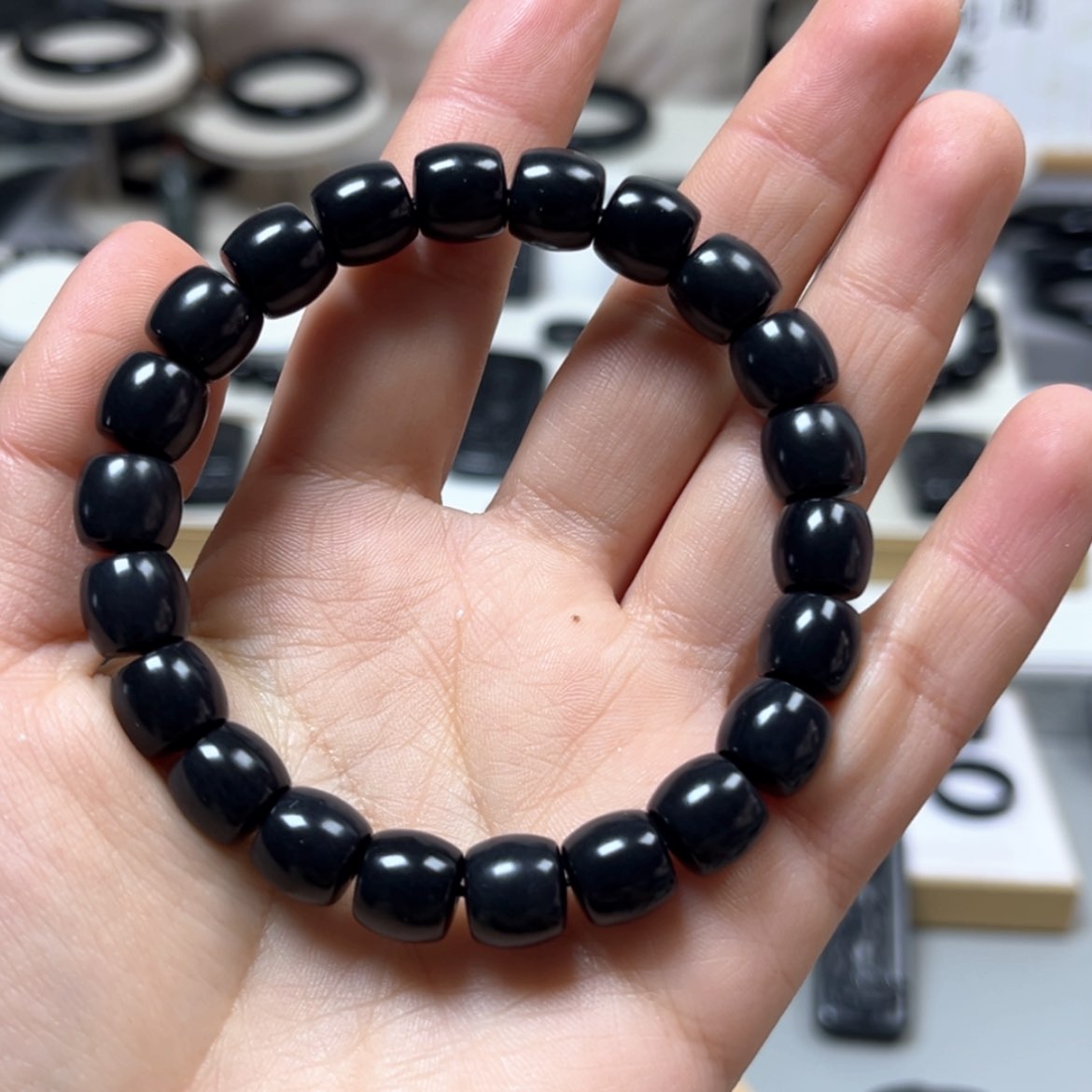 【闪购商品】和田玉（墨玉）卡 10直切未镶嵌