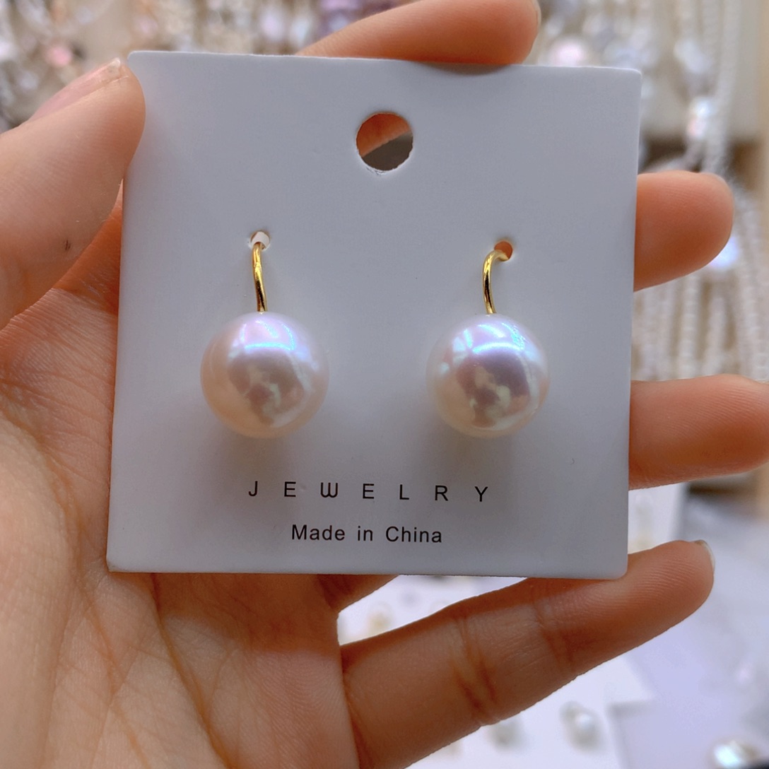 淡水珍珠耳饰银S925镶嵌