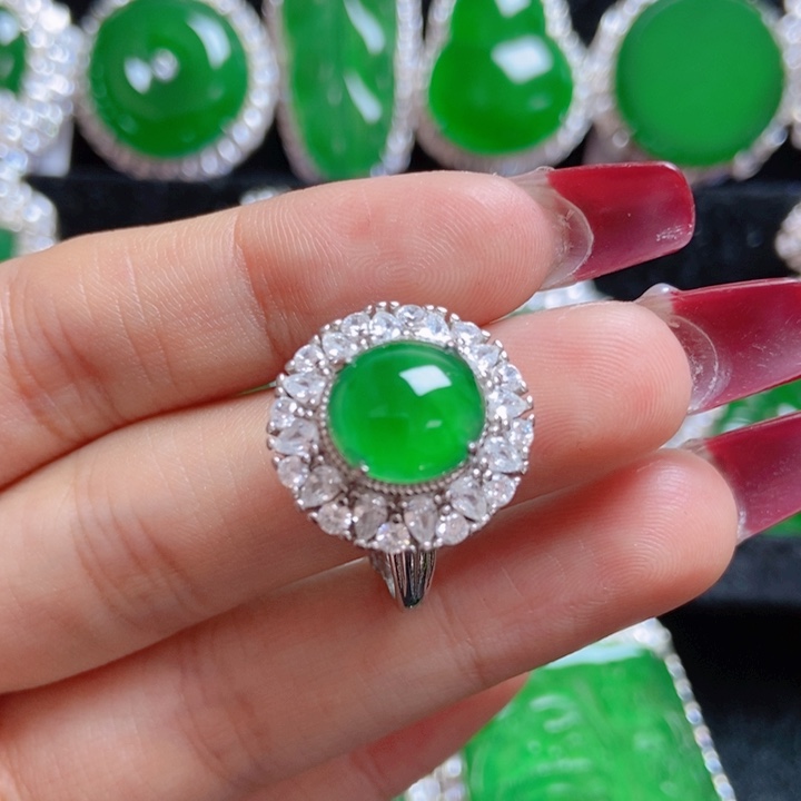 翡翠颈饰银S925镶嵌