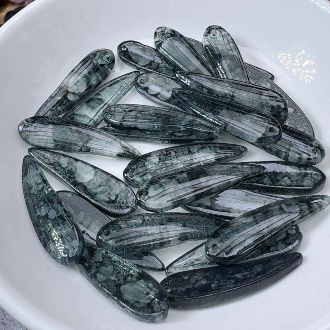 玻璃46号 晕染 竹叶 五十个