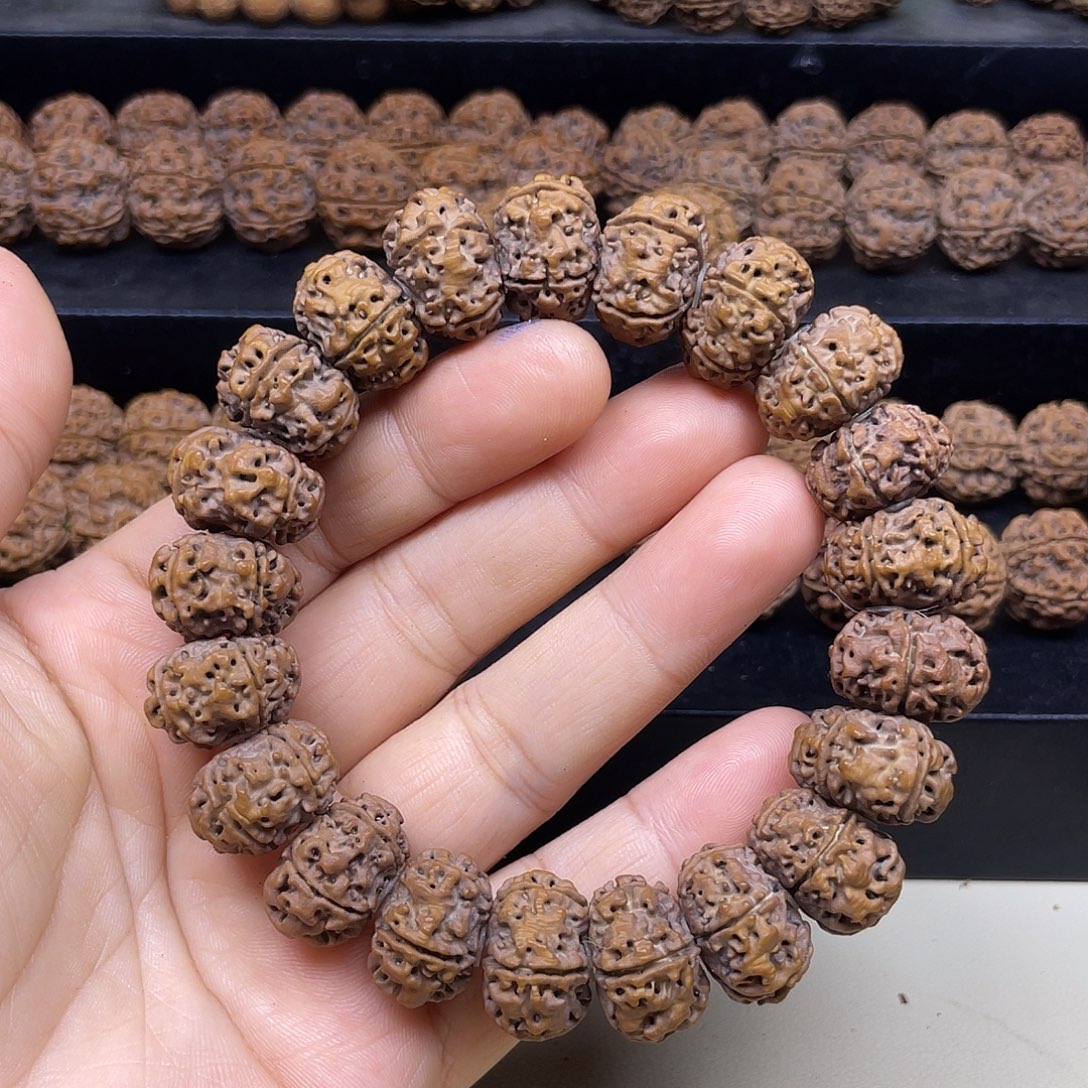 金刚菩提手串20mm天然纽扣扇面