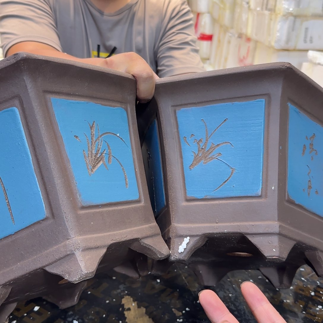 紫砂花盆口径27厘米