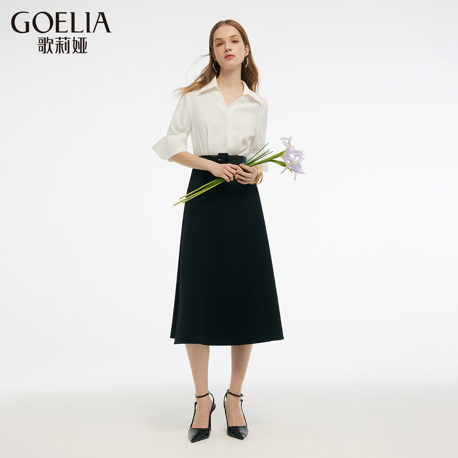 【商场同款新品】歌莉娅夏假两件拼接连衣裙欧若假日风1E4L4K420