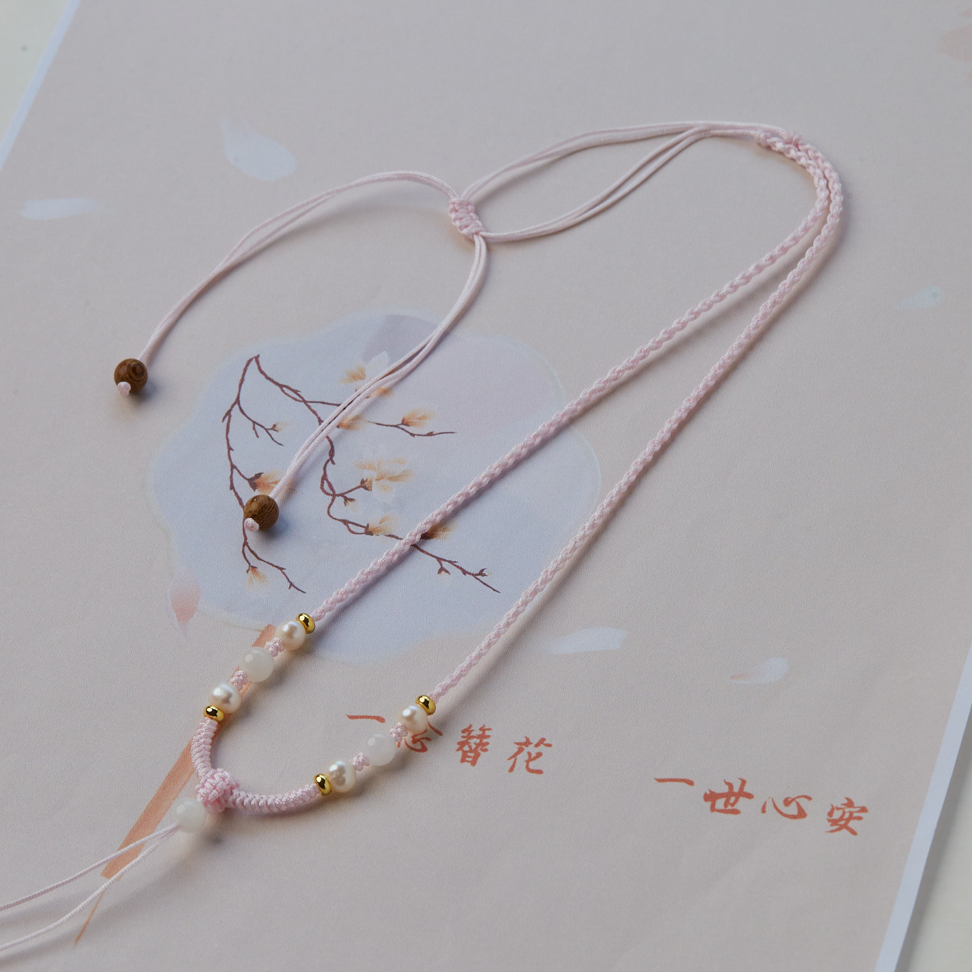 新款上架手工手工编织高档精致女和田玉项链锁骨链9