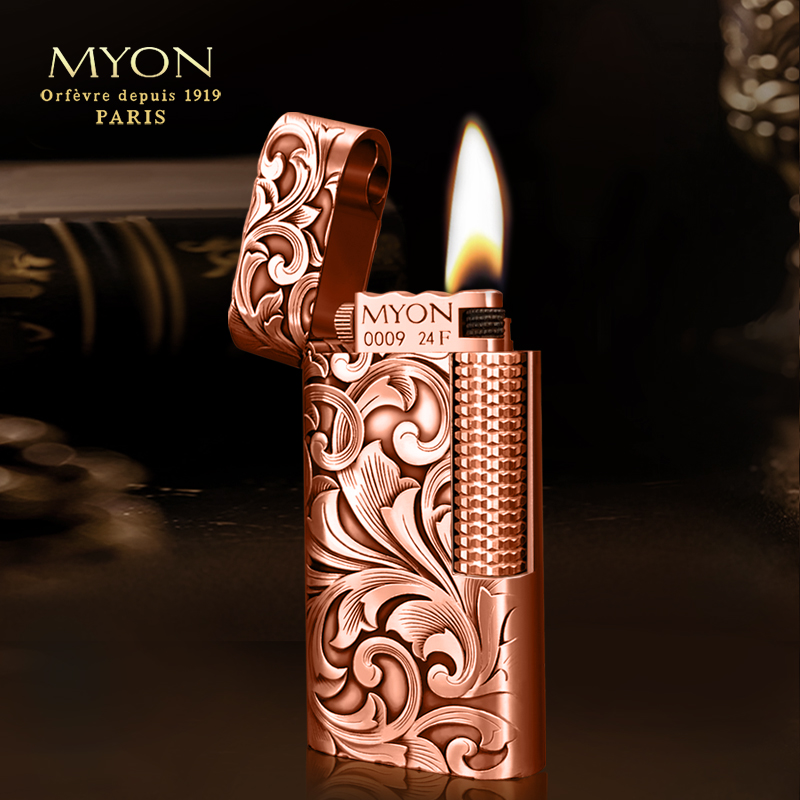 厂长爵士待机王紫铜唐草 五鬼运财 两面浮雕工艺勉牌煤油打火机