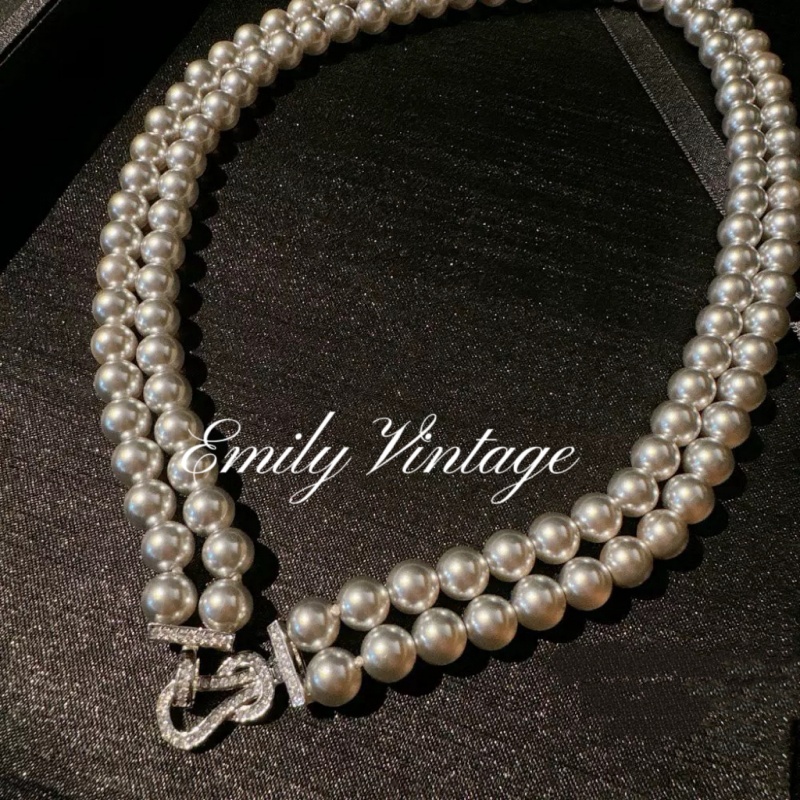 铜合金仿珍珠项链 【363X】Emily Vintage珍藏款