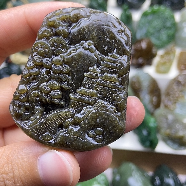 和田玉未镶嵌颈饰