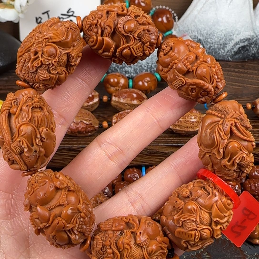 橄榄核手串/手链尺寸22骑兽群仙会手串