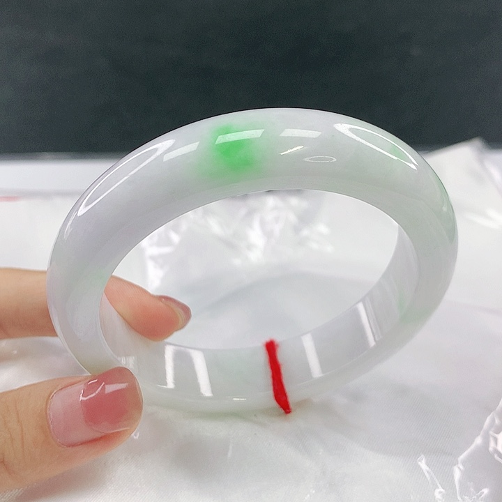 翡翠未镶嵌手镯圈57，40156