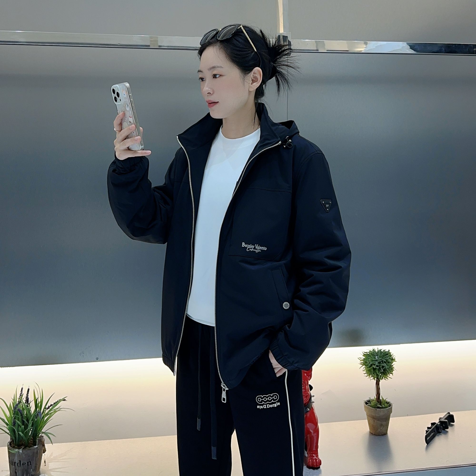 【周晓君】2025秋冬款BV男士轻奢简约高端大气百搭连帽休闲夹克外套