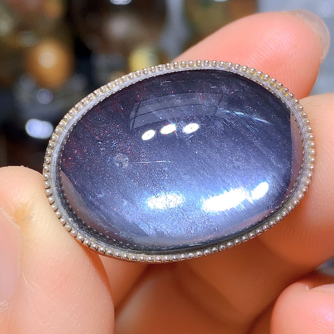 水晶吊坠银S925镶嵌天然水晶