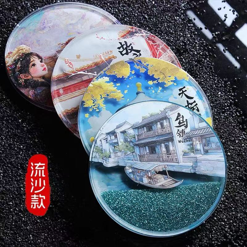 【团拆】国潮卡通类流沙亚克力磁力冰箱贴