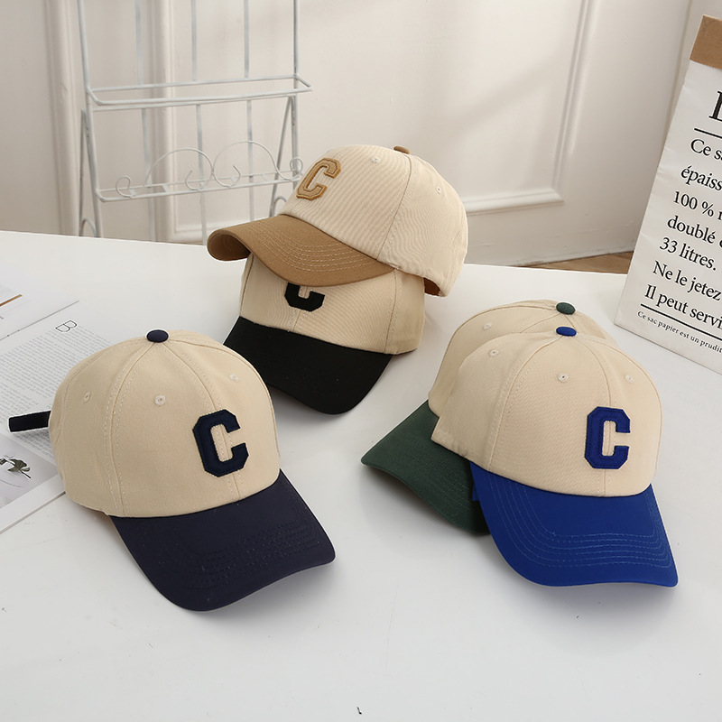 原宿风字母棒球帽 学生显脸小鸭舌帽 新款遮阳帽夏季出行帽子