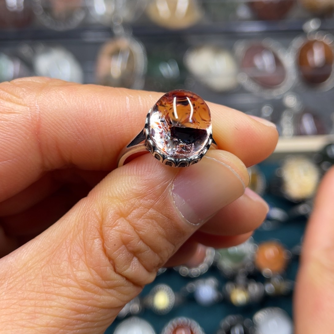 【闪购商品】水晶珠宝半成品银S925镶嵌戒指