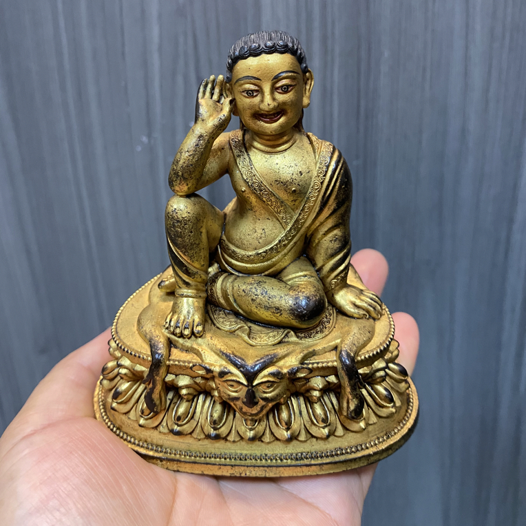 精品铜鎏金米拉日巴