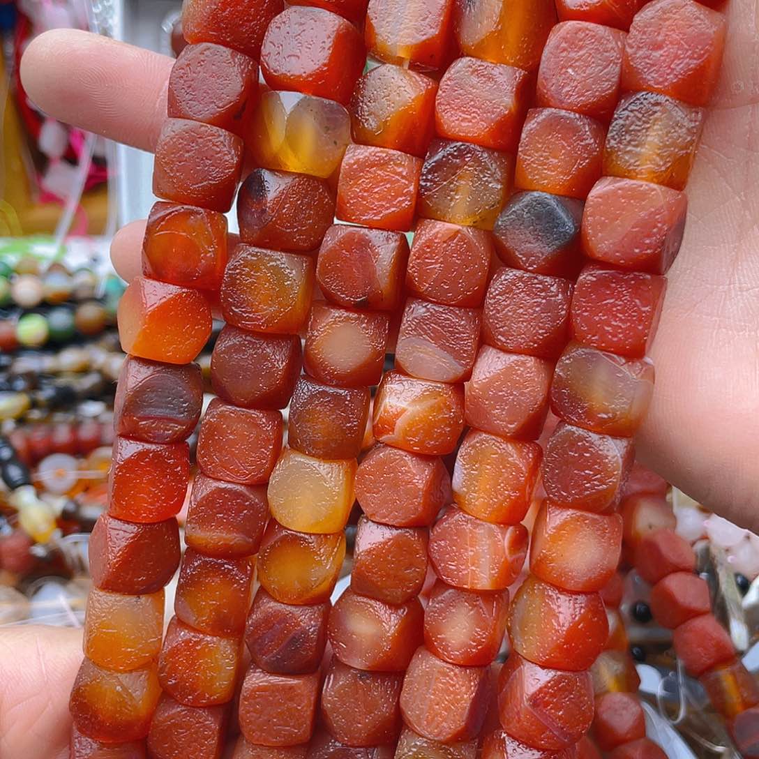 玛瑙/玉髓珠宝半成品未镶嵌橘皮玛瑙1条卡11