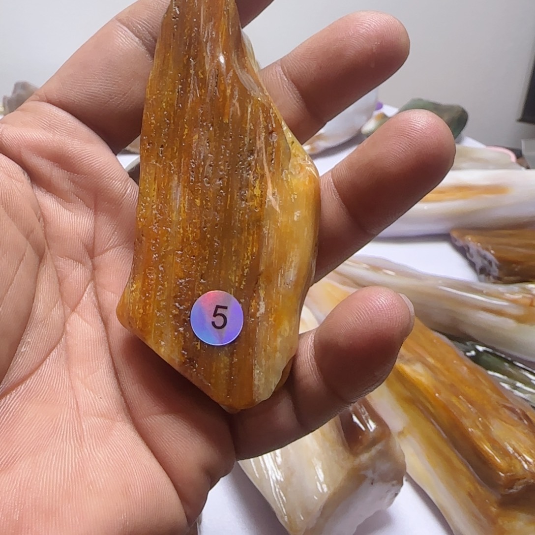 硅化玉未镶嵌手把