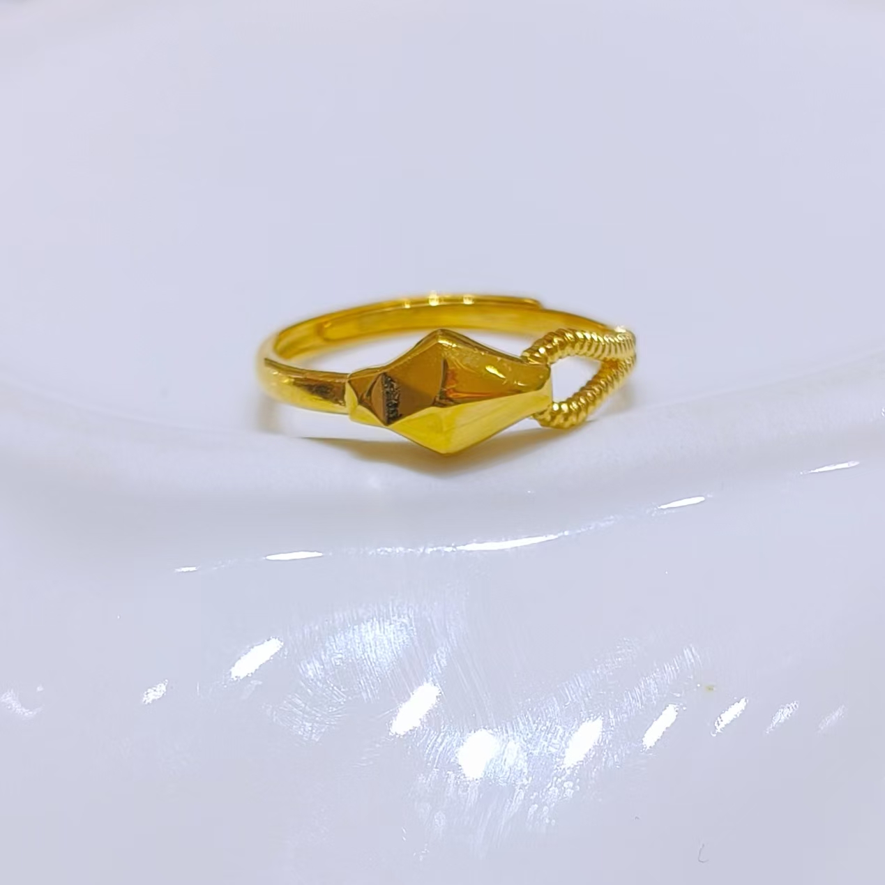 【富远黄金】足金5G蛇戒活口戒指