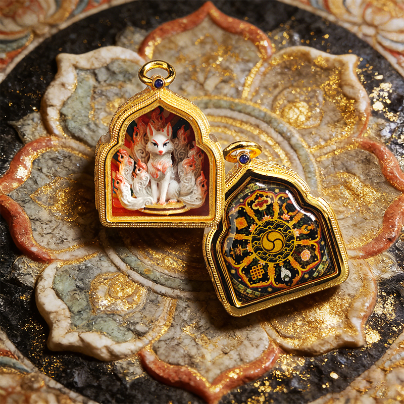 【小九手绘擦擦】纯手绘矿物质颜料擦擦唐卡精雕全身像搭配