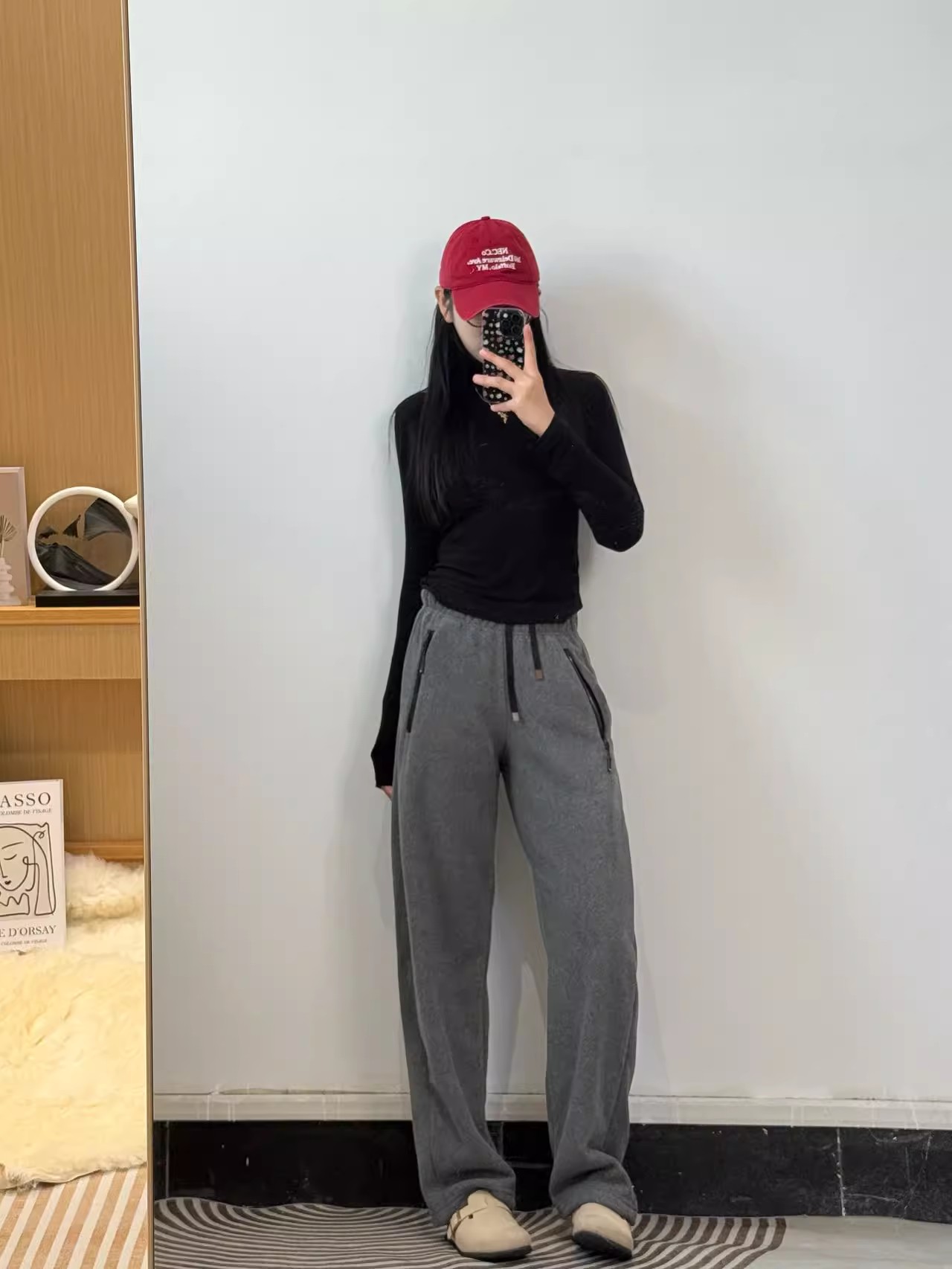 口袋卫裤休闲裤女