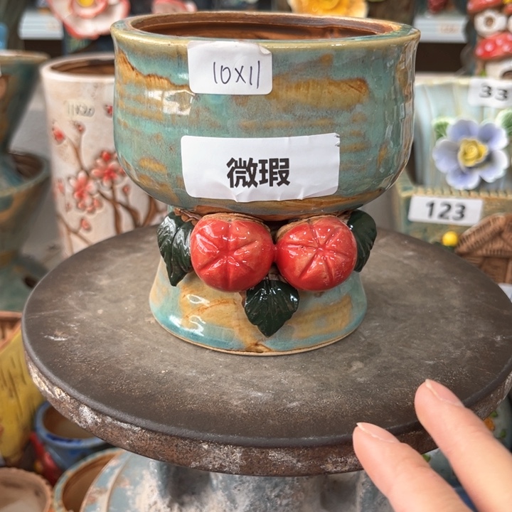 紫砂花盆粗陶材质多肉花盆