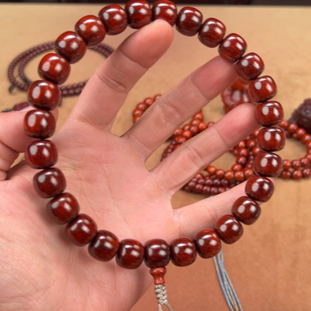 檀香紫檀（小叶紫檀）手串/手链笑**开13x14老型手款