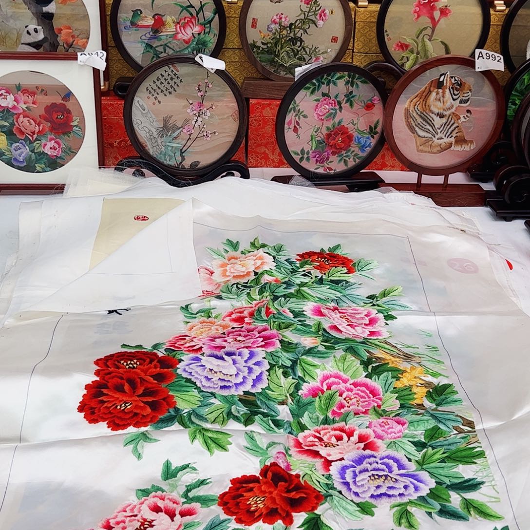 n****织绣花开富贵50/100画心