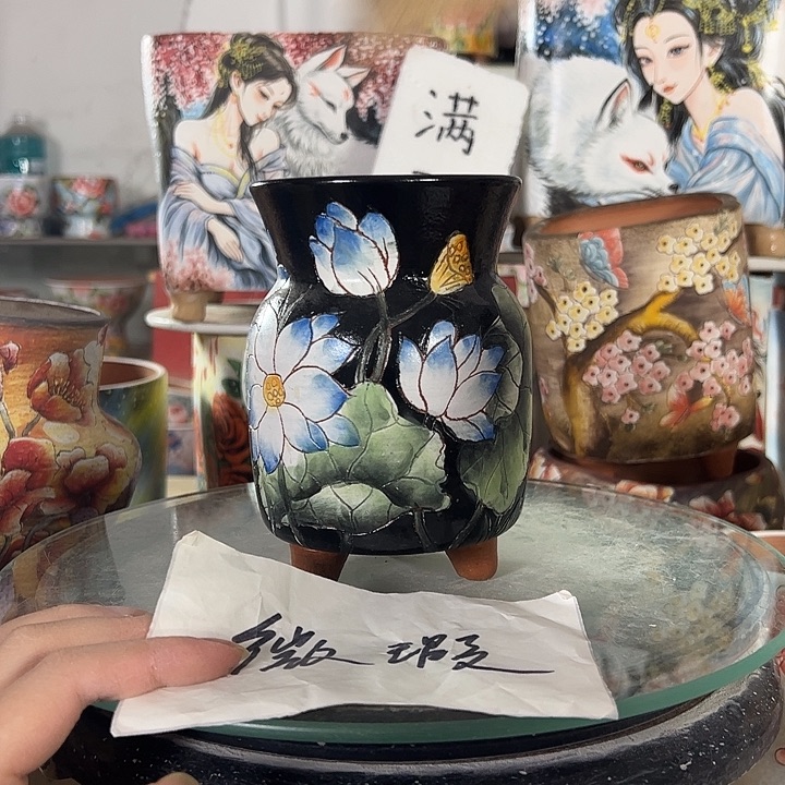 景德镇手绘花盆性价比超高