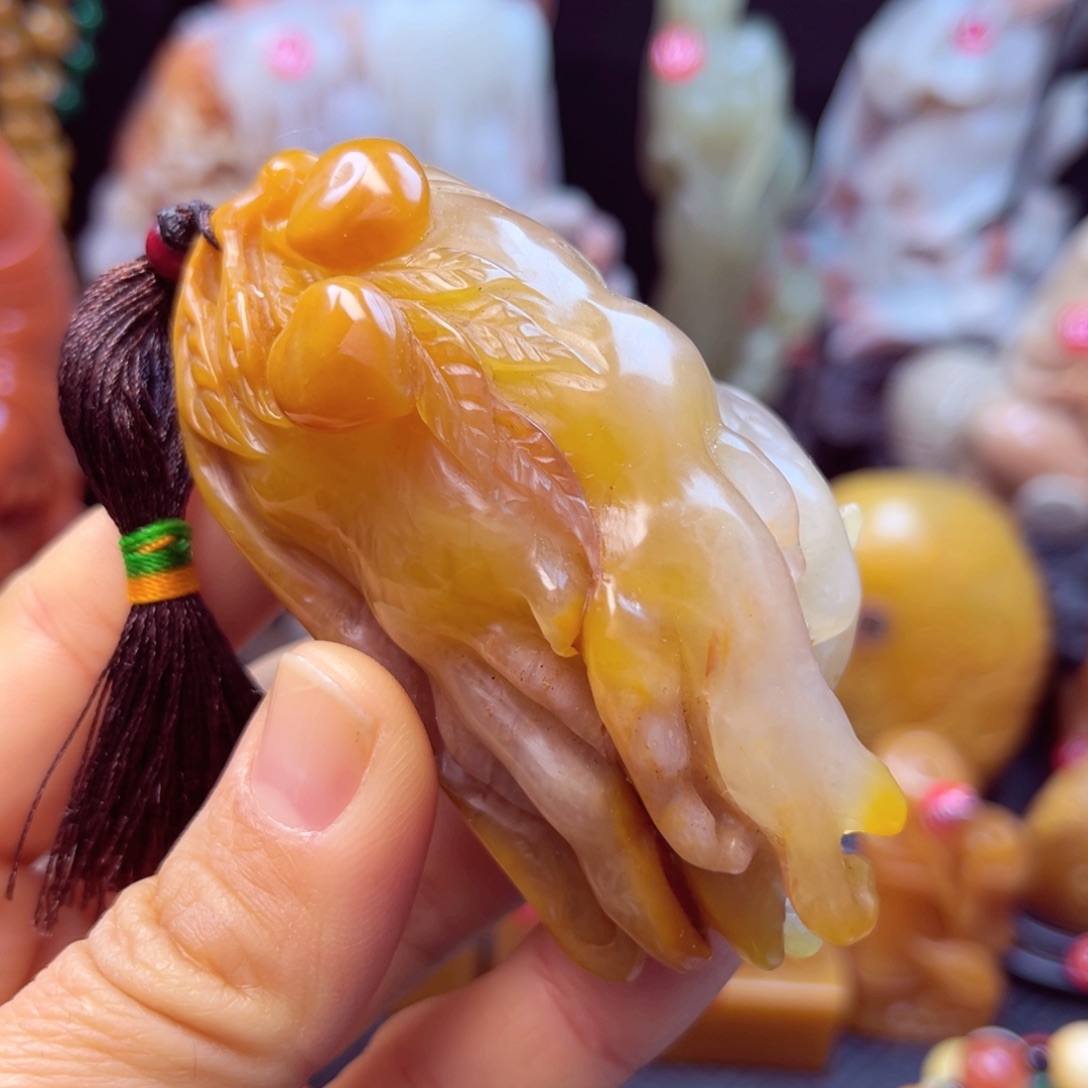 寿山石佛手手玩件
