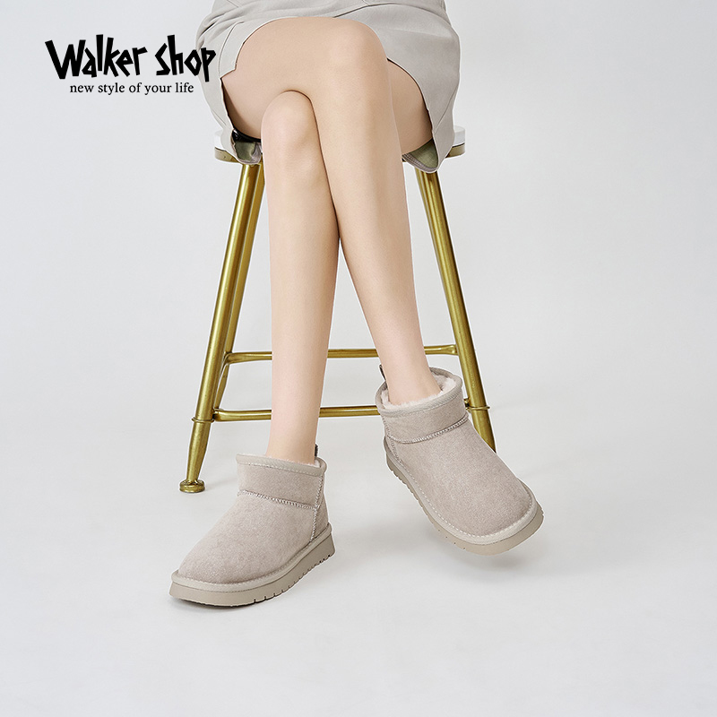 WalkerShop/奥卡索保暖雪地鞋女款保暖冬季短筒雪地靴秋冬加厚