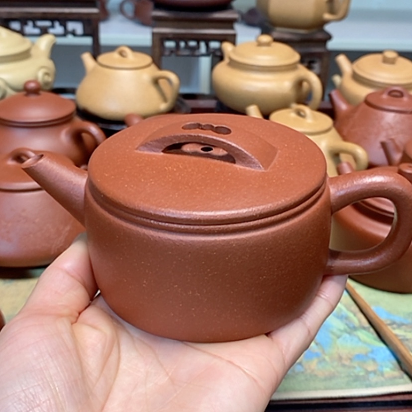 【闪购商品】紫砂茶壶红降坡半手工汉瓦200毫升