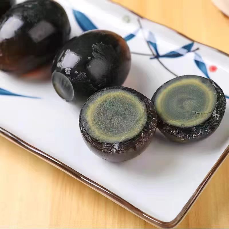 无铅腌制砂心松花蛋拌皮蛋豆腐凉菜鸭蛋总克重800-900克