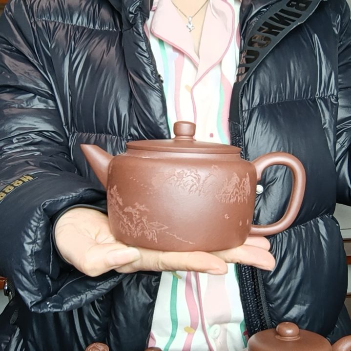 紫砂茶壶乡*人原矿底曹青
