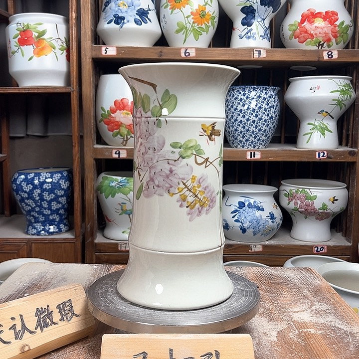 摆件竹子紫藤高29 新款陶瓷陶瓷