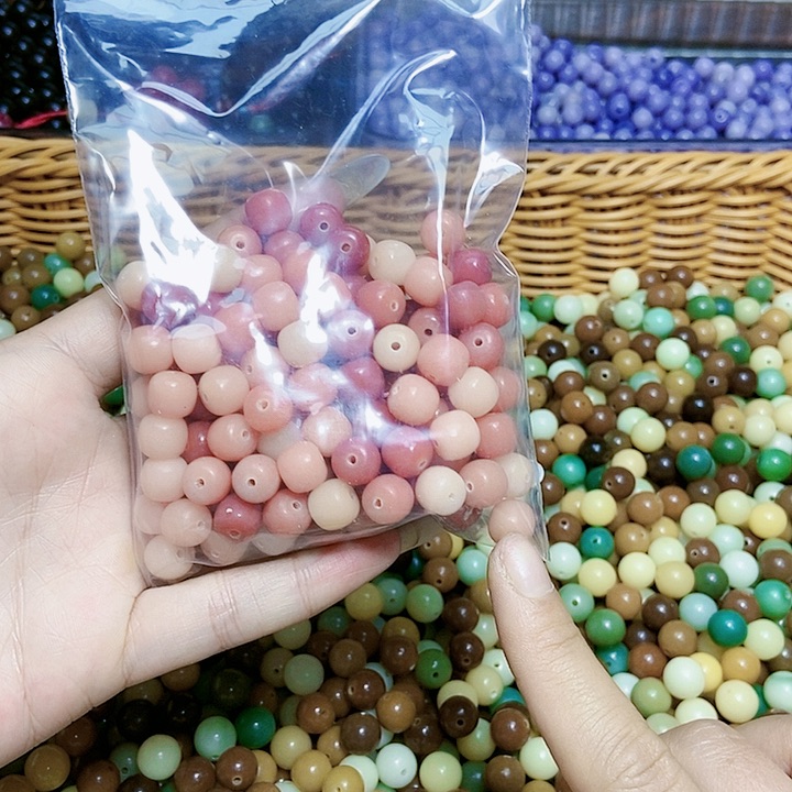 菩提根/象牙果吊坠粉色