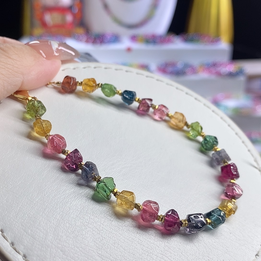 未镶嵌手链碧玺原石