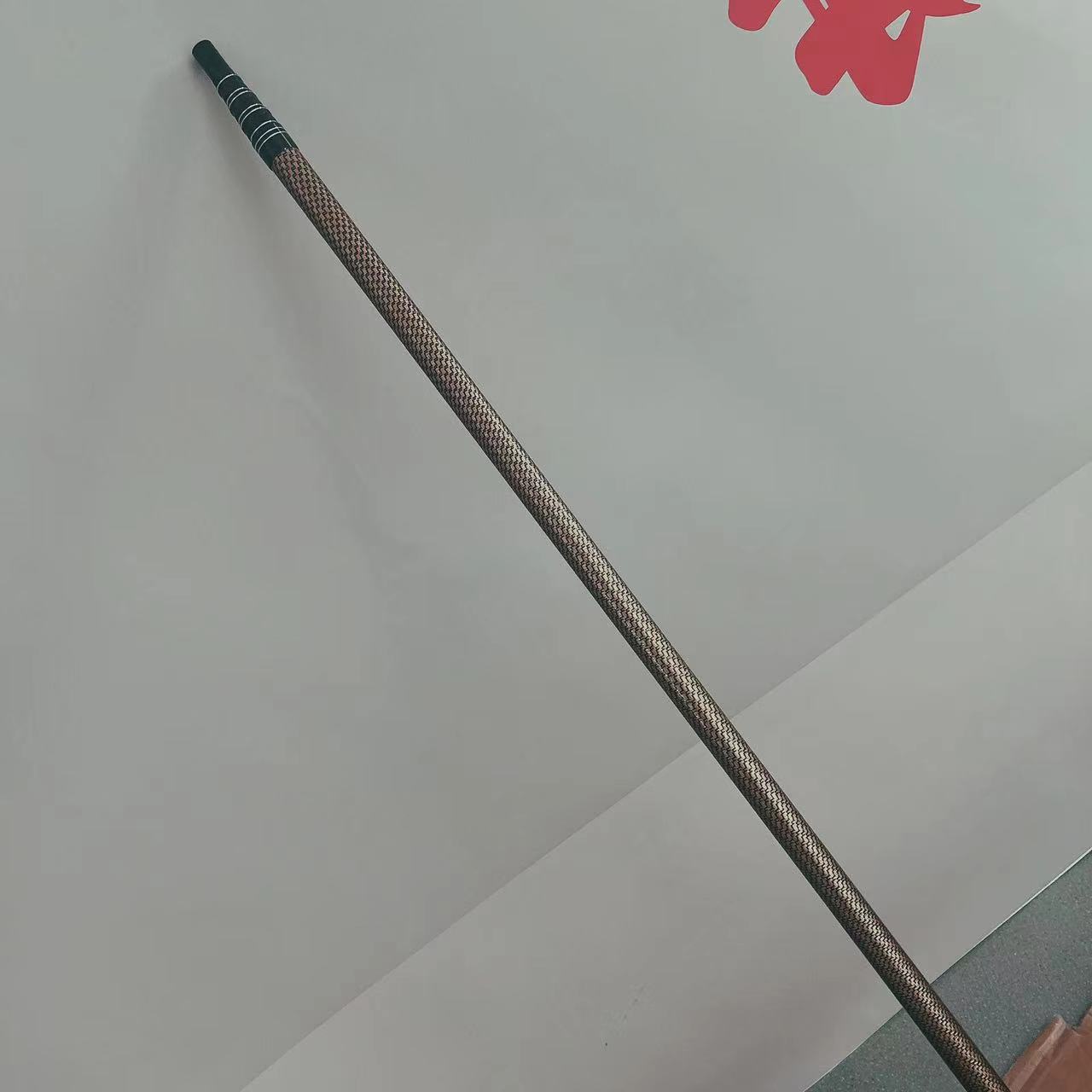 5米软调绝缘伸缩夹网杆不含碳素不导电月亮网专用杆