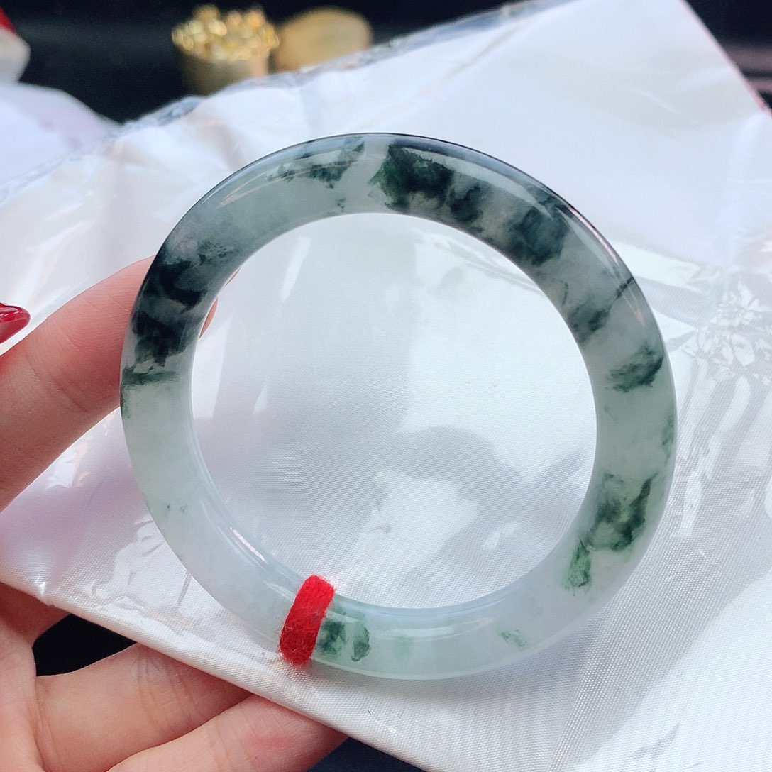 翡翠手镯未镶嵌54圆条882182