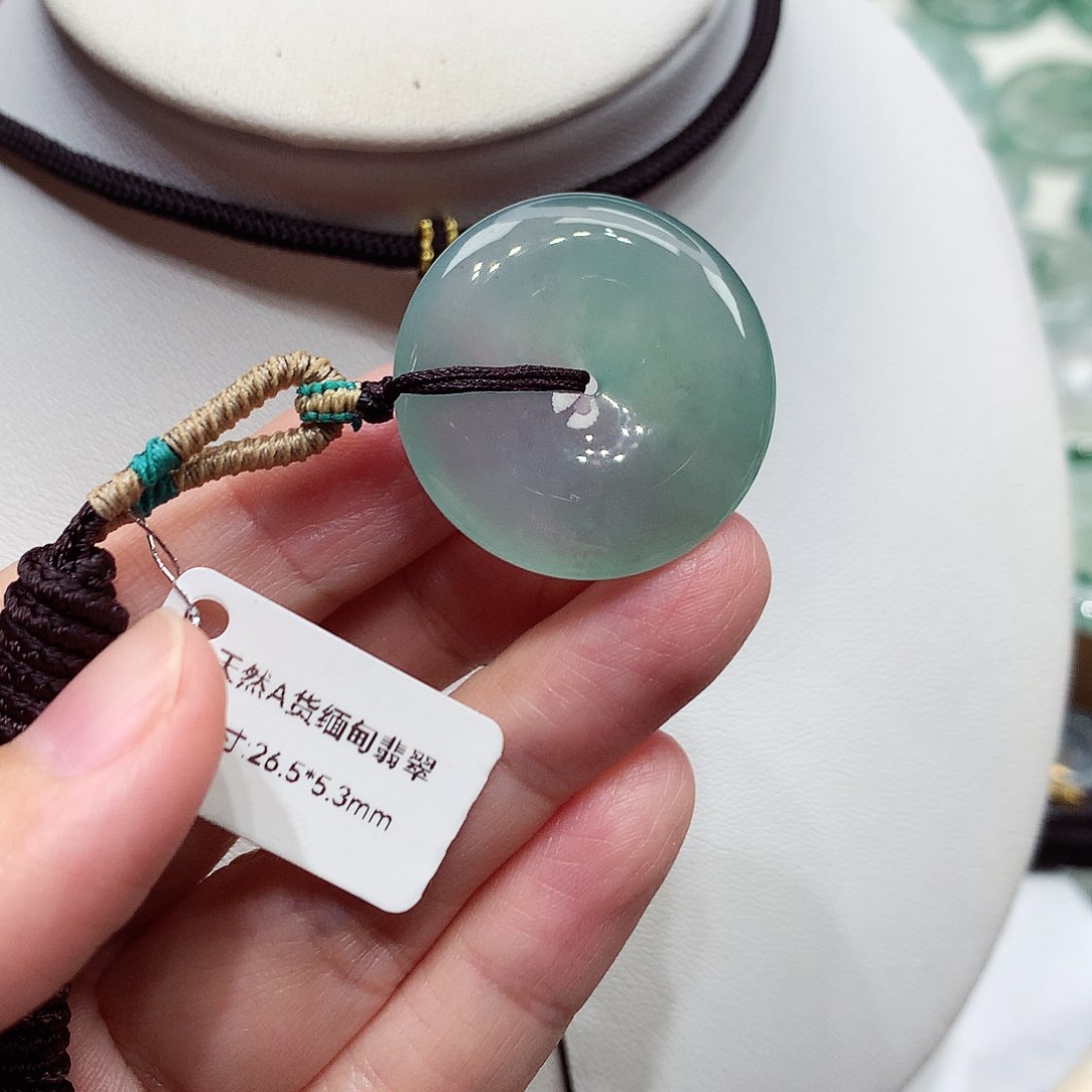 颈饰未镶嵌翡翠编号51，26.5/5.3