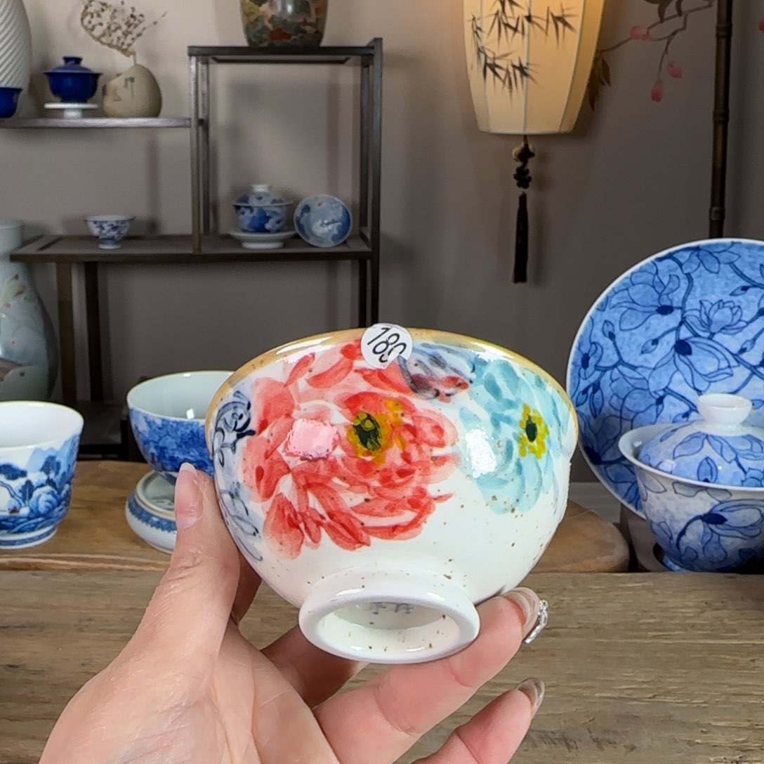 杯景德镇陶瓷柴烧多人