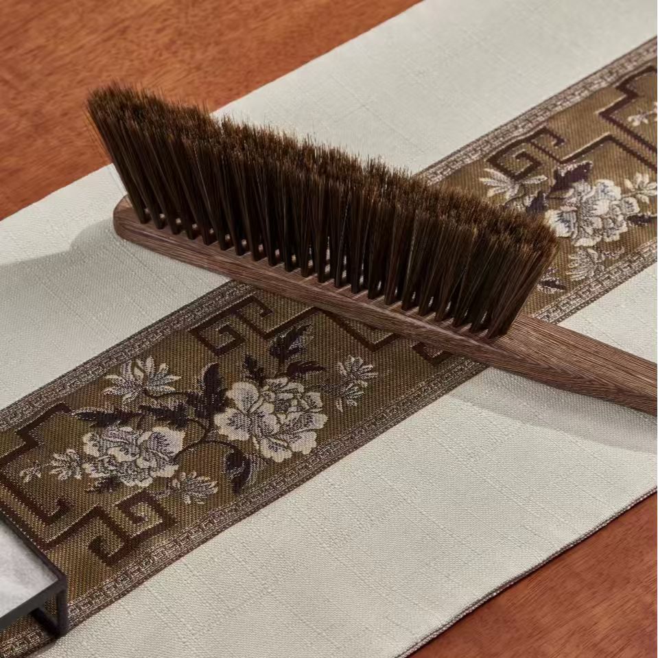 鸡翅木床刷子家用扫床沙发清洁实木毛刷