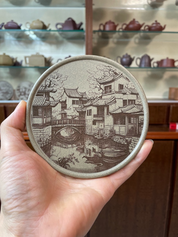 青段杯垫壶垫，放置茶壶杯子都很方便陶瓷圆形壶托壶承养壶杯托