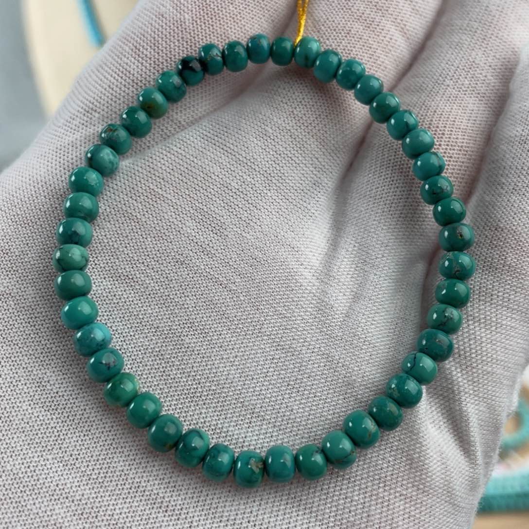 绿松石手链未镶嵌玉化手串卡4+