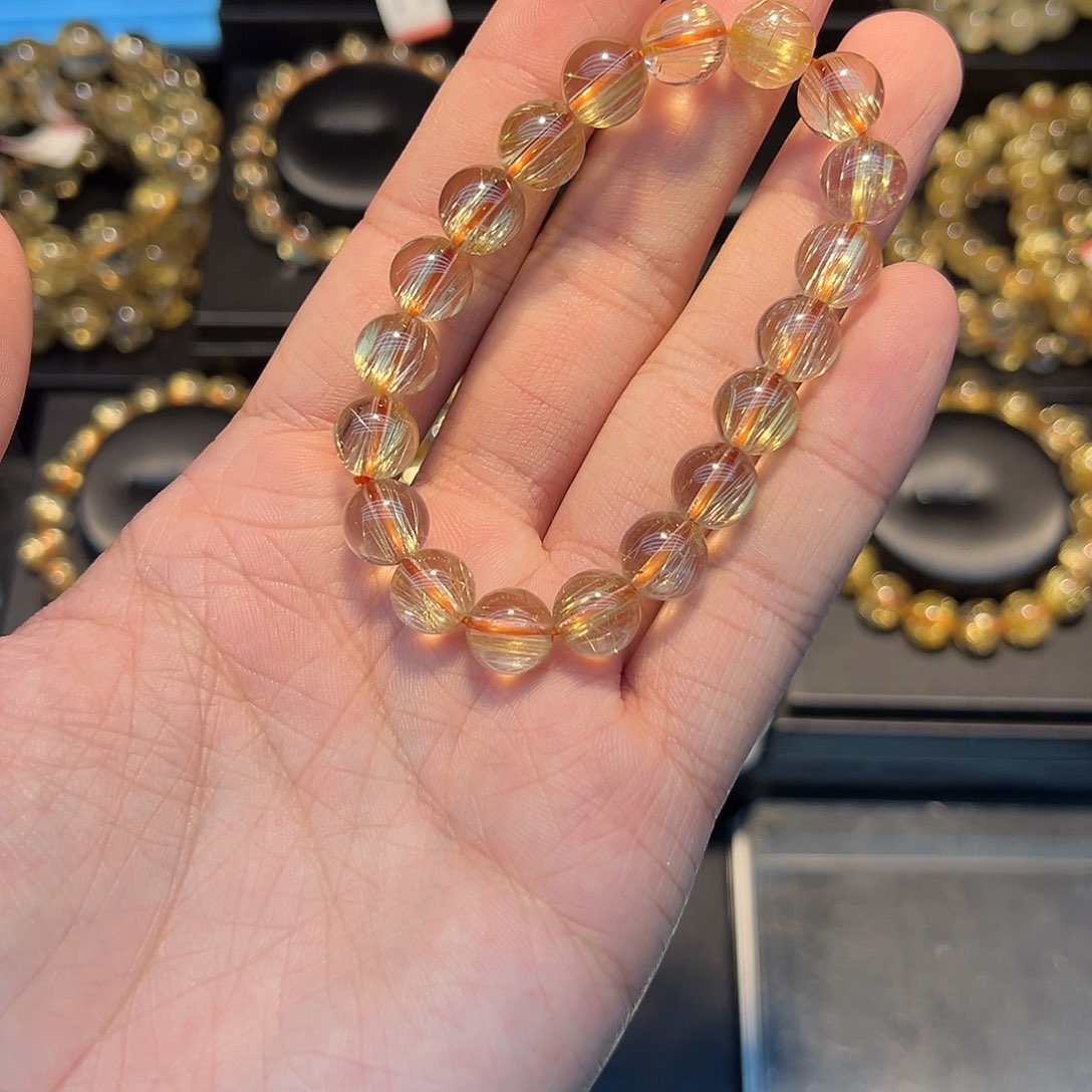 水晶未镶嵌手链天然巴西晶发