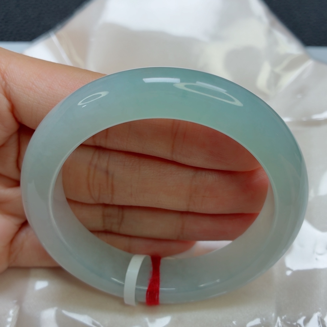 未镶嵌手镯翡翠老坑53圈渐变冰川蓝021