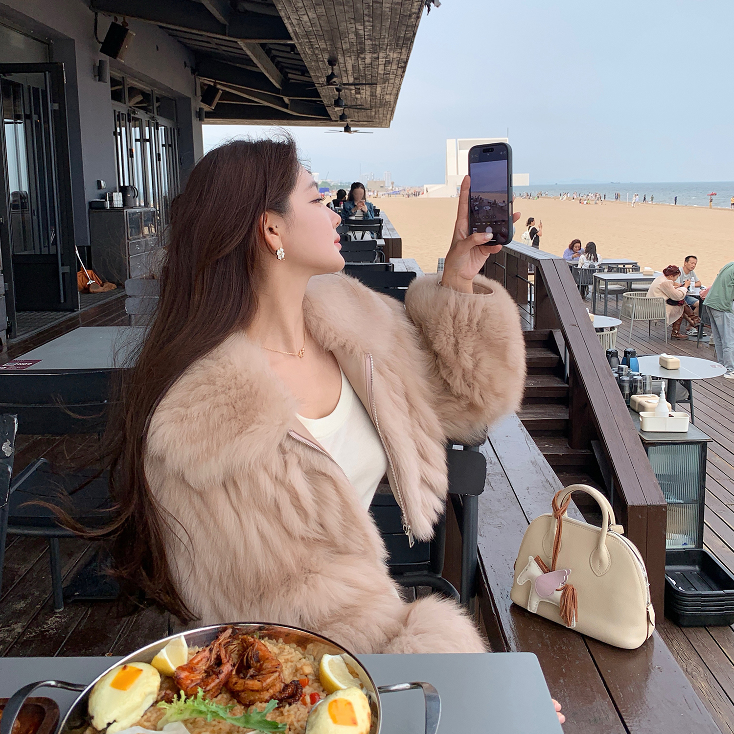 “层层雪芙”～京圈富美日常！芬兰进口SAGA皇冠级狐狸毛-汉服